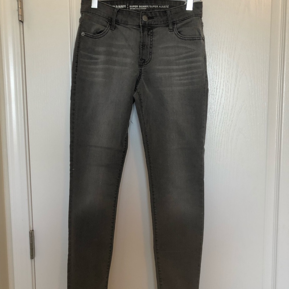 Old navy Super Skinny Mid Rise Gray jeans
